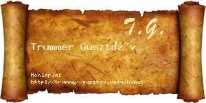 Trummer Gusztáv névjegykártya