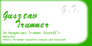 gusztav trummer business card